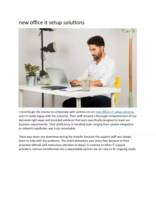 new office it setup solutions