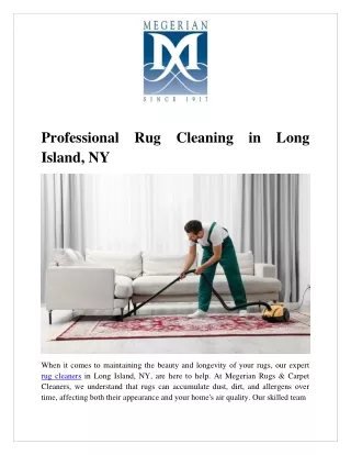 Professional Rug Cleaning in Long Island, NY
