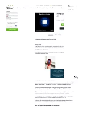 Wireless Temperature Sensor Landscape Market Size 2030