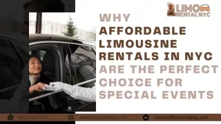 Why Affordable Limousine Rentals in NYC Are the Perfect Choice for Special Events