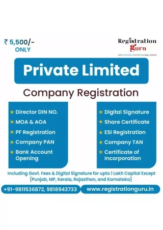 Private limited company registration in India