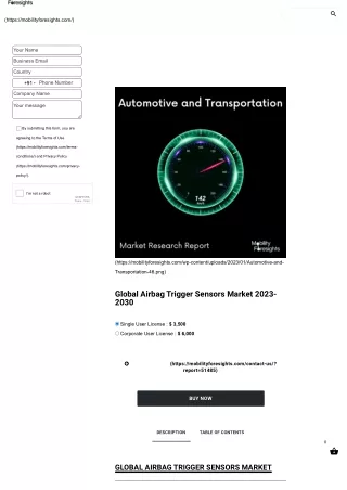 Global Airbag Trigger Sensors Market 2023-2030