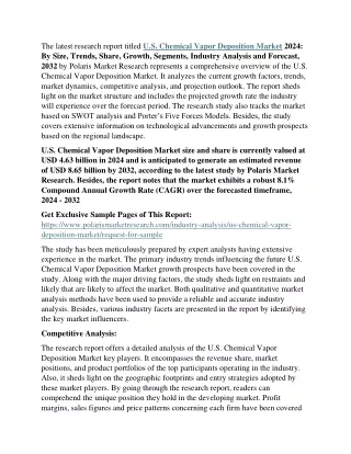 U.S. Chemical Vapor Deposition Market
