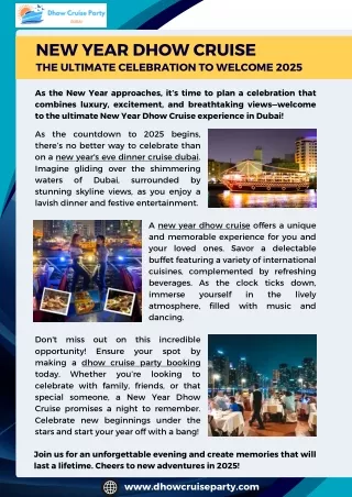 New Year Dhow Cruise: The Ultimate Celebration to Welcome 2025