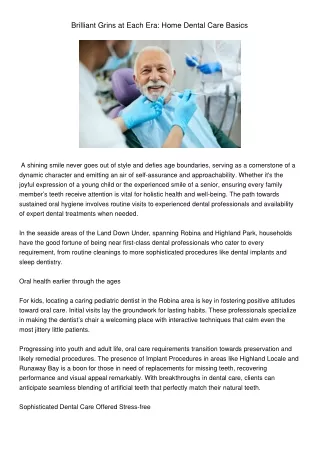 BrilliantGrinsatEachEraHomeDentalCareBasics