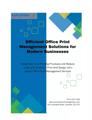 Efficient Office Print Management Solutions for Modern Businesses