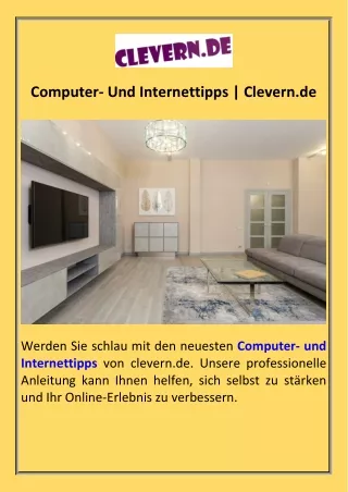 Computer- Und Internettipps  Clevern.de