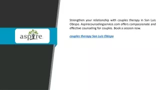 Couples Therapy San Luis Obispo   Aspirecounselingservice.com