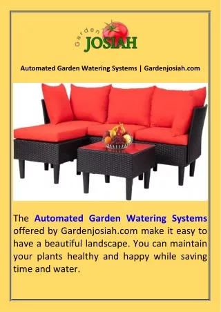 Automated Garden Watering Systems  Gardenjosiah.com