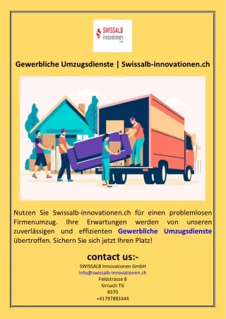 Gewerbliche Umzugsdienste  Swissalb-innovationen.ch