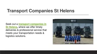 Transport Companies St Helens