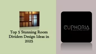 Top 5 Stunning Room Dividers Design Ideas in 2025
