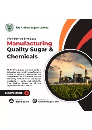 Liquid Chlorine Manufacturers in Andhra Pradesh, India - The Andhra Sugars