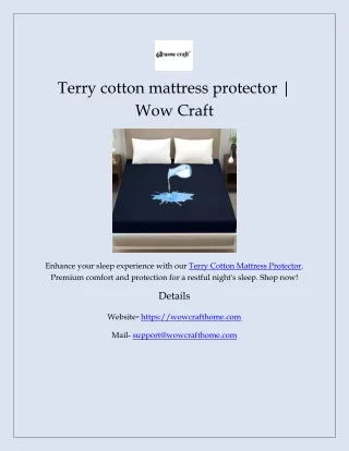 Terry cotton mattress protector