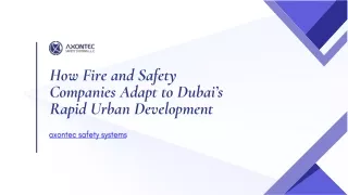 DCD approved Fire & Safety companies Adapt to Dubai's Urban development