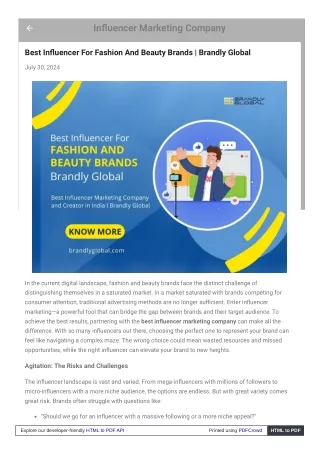 Best Influencer For Fashion And Beauty Brands  Brandly Global