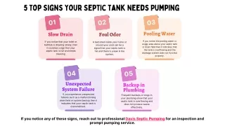 5 Top Signs Your Septic Tank Needs Pumping