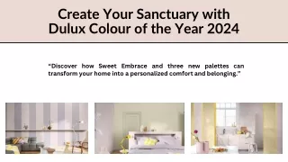 Create Your Sanctuary with Dulux Colour of the Year 2024