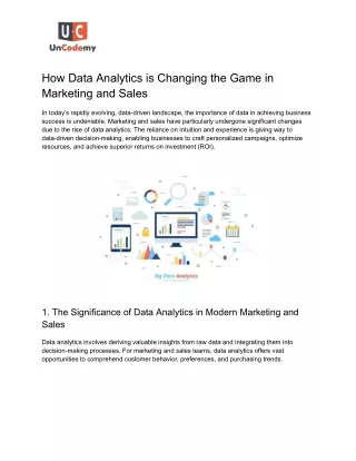 How Data Analytics is Changing the Game in Marketing and Sales