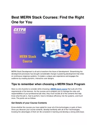 Best MERN Stack Courses_ Find the Right One for You