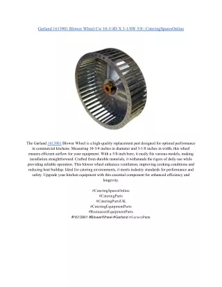 Garland 1613901 Blower Wheel Cw 10-3_4D X 3-1_8W 5_8 _ CateringSparesOnline