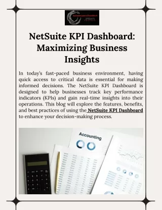 Boost Your Business Insights with NetSuite KPI Dashboard