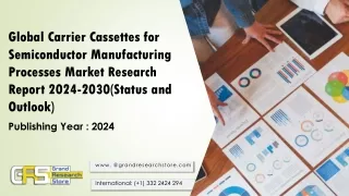Global Carrier Cassettes for Semiconductor Manufacturing Processes Market Research Report 2024-2030(Status and Outlook)