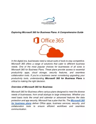 Maximize Efficiency with Microsoft 365 For Business Plans