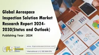 Global Aerospace Inspection Solution Market Research Report 2024-2030(Status and Outlook)