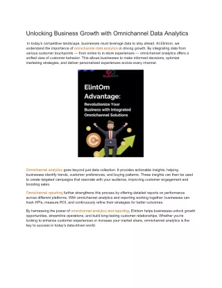 Unlocking Business Growth with Omnichannel Data Analytics