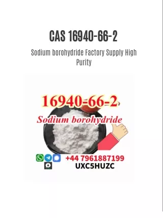 CAS 16940-66-2 Sodium borohydride Factory Supply High Purity