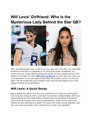 Will Levis' Girlfriend_ Who Is the Mysterious Lady Behind the Star QB