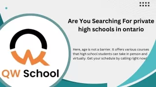 Are You Searching For Private High Schools In Ontario