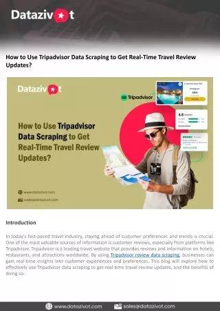 How to Use Tripadvisor Data Scraping to Get Real-Time Travel Review Updates