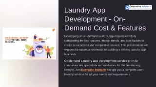 Laundry App Development - On-Demand Cost Features