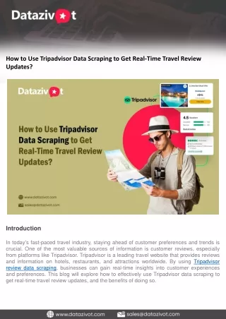 How to Use Tripadvisor Data Scraping to Get Real-Time Travel Review Updates
