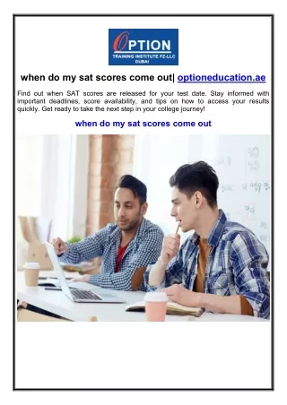 when do my sat scores come out| optioneducation.ae