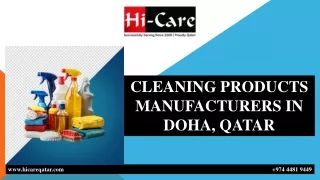 CLEANING PRODUCTS MANUFACTURERS IN DOHA, QATAR