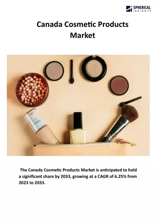 Canada Cosmetic Products Market