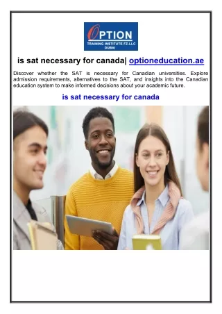 is sat necessary for canada| optioneducation.ae