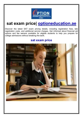 sat exam price| optioneducation.ae