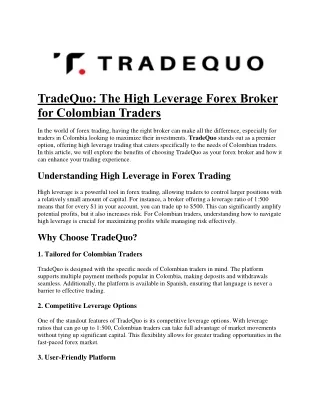 No commission Forex broker in Colombia