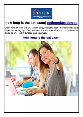 how long is the sat exam| optioneducation.ae