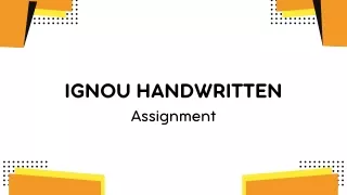 IGNOU Handwritten Assignment