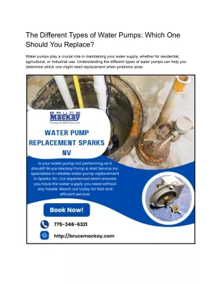 The Different Types of Water Pumps_ Which One Should You Replace