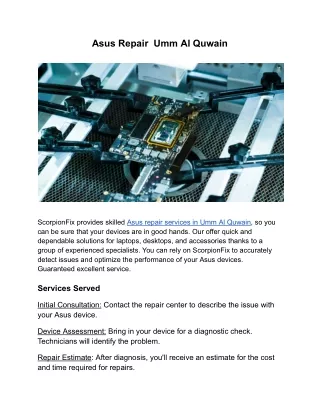 Asus Repair  Umm Al Quwain