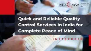 Quick and Reliable Quality Control Services in India for Complete Peace of Mind