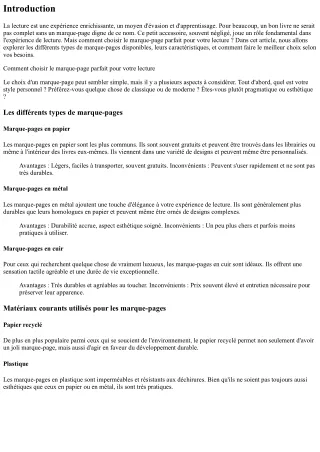 Comment choisir le marque-page parfait pour votre lecture