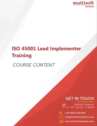 ISO 45001 Lead Implementer Certification Training