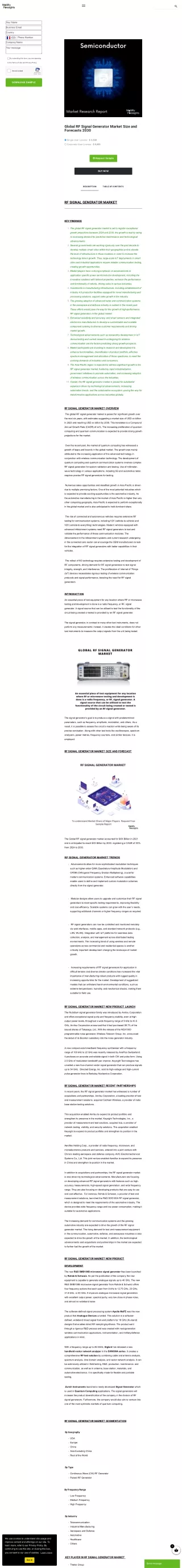 Global RF Signal Generator Market Trends 2030